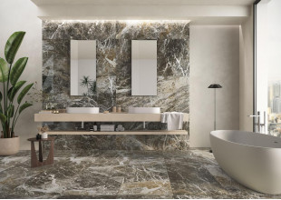 Керамогранит 120x120 см Atlas Concorde Forte Dei Marmi Quark Breccia di Caravaggio коричневый мрамор | 600010002396