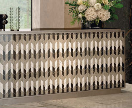 Керамогранит Atlas Concorde Forte Dei Marmi Waterfall Lapp Mosaics 30,8х28,4 белый полированный