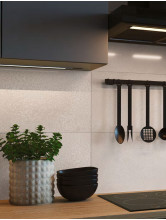 Керамогранит Kerranova Manhattan 30х60 цемент Nikel | фон лаппатированный K-591/CR/300x600x10