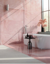 Керамогранит Atlas Concorde Symphonyx Rose 120х278 камень розовый полированный