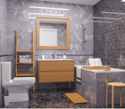 Керамогранит Kerranova Terrazzo 28.2х30.3 камень Dark Grey | мозаика K-333/MR/m06/282x303x10