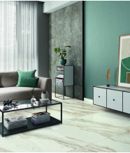Керамогранит Coliseum Trevi 33х90 камень белый | ступень треви уайт угл. лев