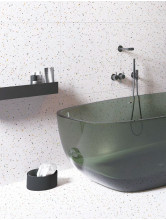 Керамогранит Kerranova Vetro 60х120 камень White | фон K-340/MR/600x1200x11