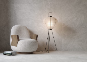 Керамогранит Kerranova Krater 60х120 камень Light Grey | фон K-2210/SR/600x1200